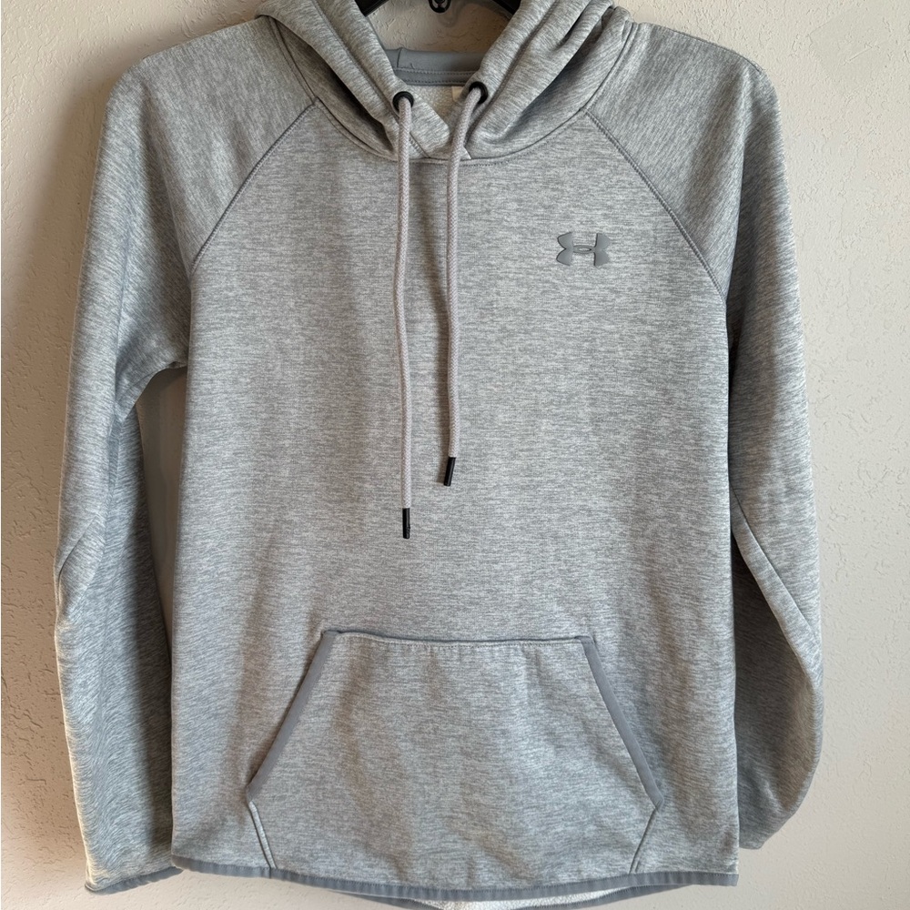 Men’s S Silver/Gray Under Armour Athletic, Athleisure, Sporty Long Sleeve Hoodie